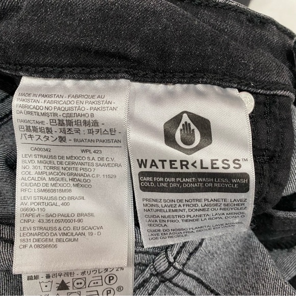 LEVI’S Women’s 721 High Rise Skinny Jeans - distressed black, size W29 L28 - Picture 9 of 12